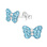 KAYA sieraden Silver children’s earrings ‘Blue Butterfly’