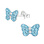 KAYA sieraden Silver earrings kids 'cute blue butterflies'