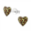 KAYA sieraden Silver Children's Earrings 'Panther Heart'