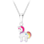 KAYA sieraden Zilveren Kinderketting 'Colorful Unicorn'