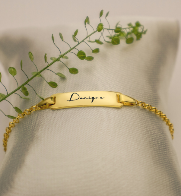 KAYA sieraden Classic Bar Armband 'Handwritten' met Eigen Handschrift