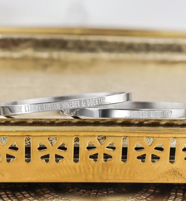 KAYA sieraden Slave Bracelet Set 'The love between mother and daughter... is forever ♡'