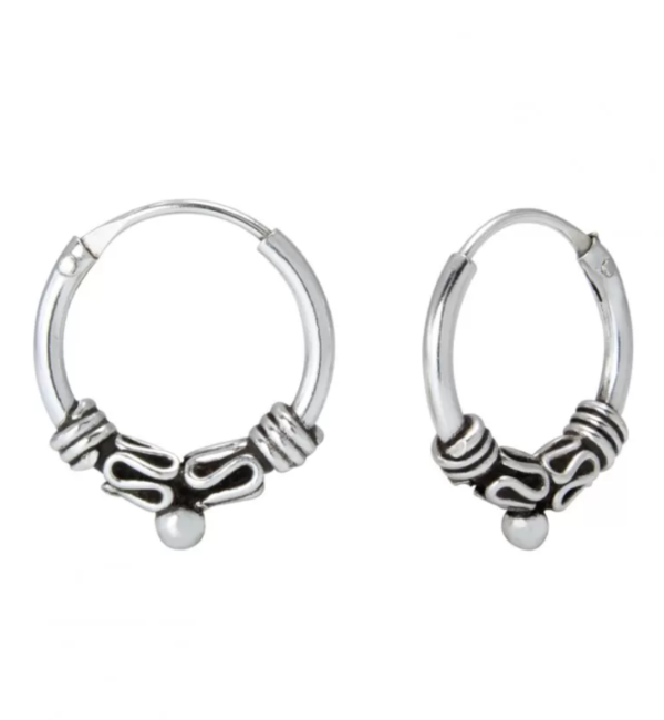 KAYA sieraden Silver Creoles Bali Hoops 'Endless'