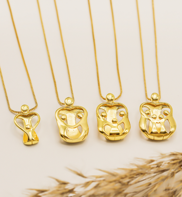 KAYA sieraden Necklace 'We Are Family' - Mama & 2 Kids