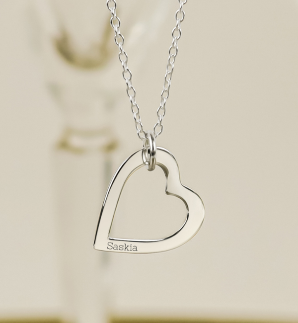 KAYA sieraden Ketting 'Hearts' met Naam