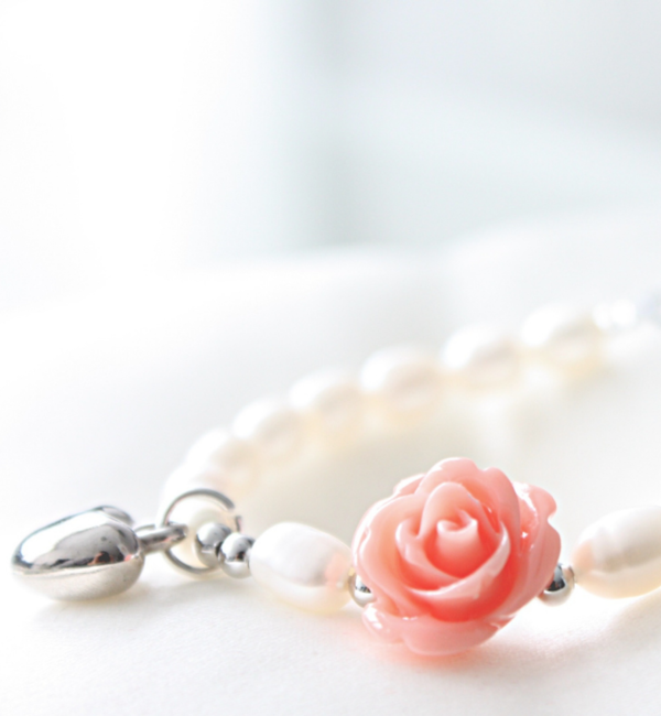 KAYA sieraden Baby bracelet Pearls Flower