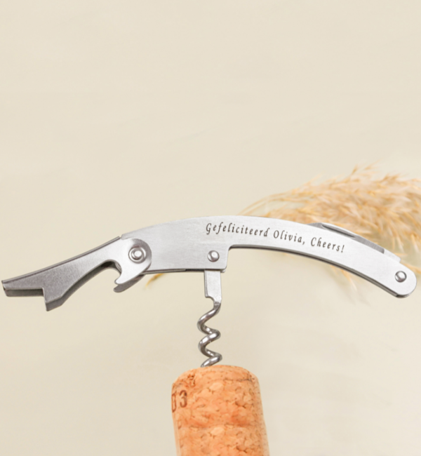 KAYA sieraden Personalized Stainless Steel wine opener