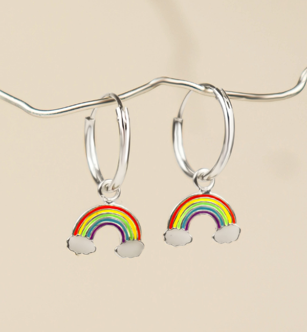 KAYA sieraden Children's Earrings Creoles 'Rainbow'