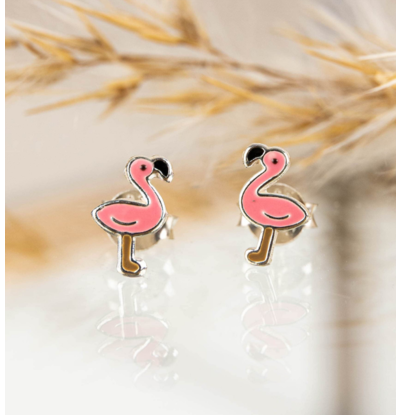 KAYA sieraden Kinderoorbellen 'Flamingo'
