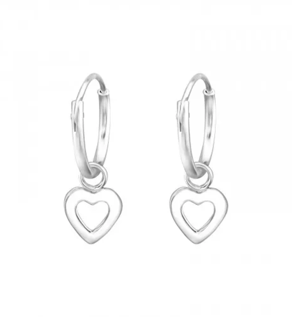 KAYA sieraden Silver Creoles 'Silver Heart'