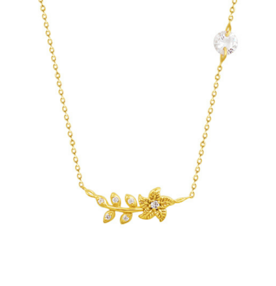 KAYA sieraden Ketting 'Crystal Flower'