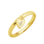 KAYA sieraden Ring with Initial 'Heart Charm'