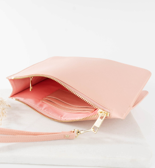 KAYA sieraden Roze Leren Clutch