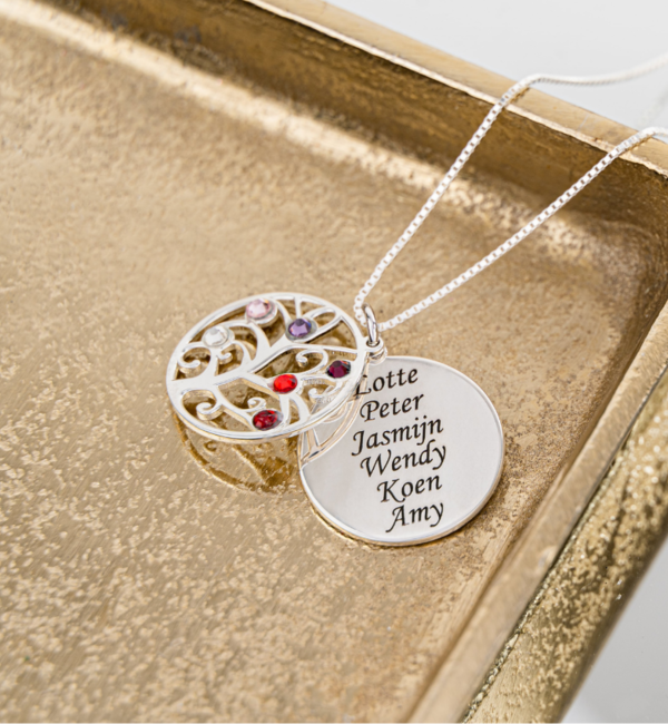 KAYA sieraden Tree of Life Necklace with Engraving