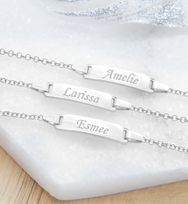 KAYA sieraden Bracelet Set ‘Classic Bar’ with Engraving