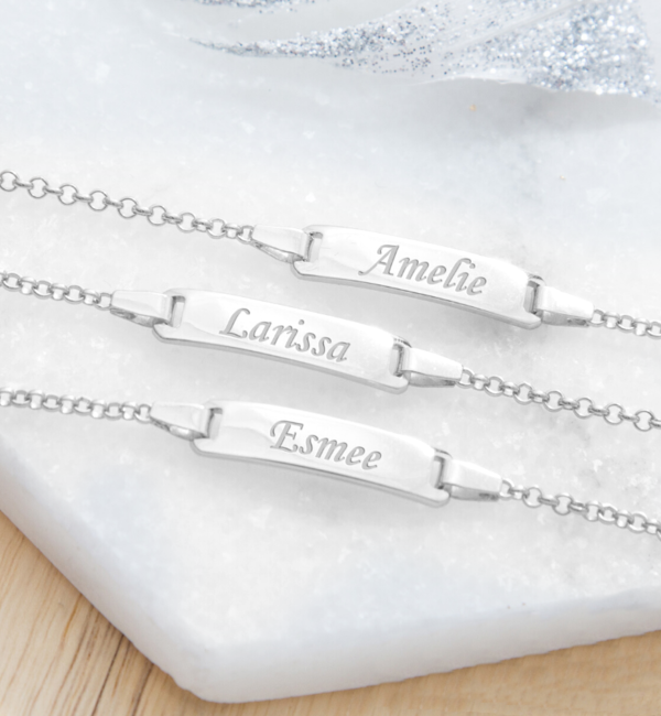 KAYA sieraden Set Armbanden 'Classic Bar' met Gravure