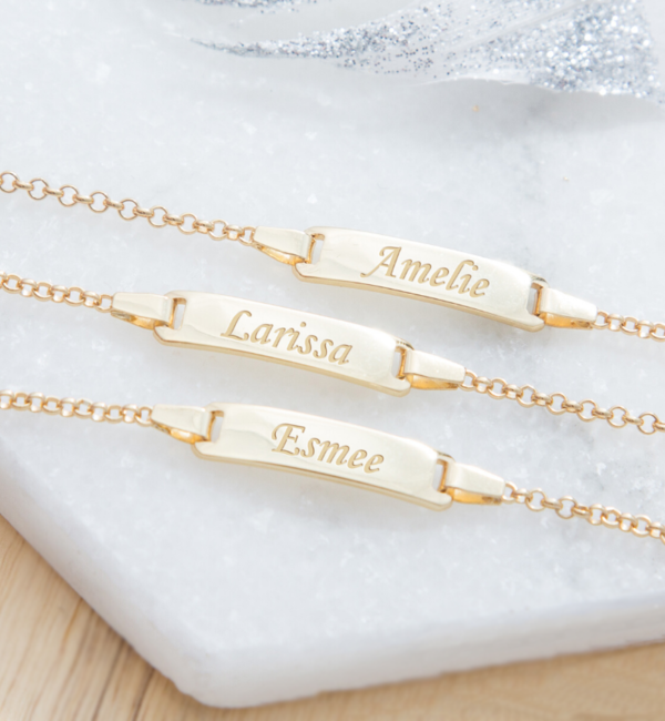 KAYA sieraden Bracelet Set ‘Classic Bar’ with Engraving
