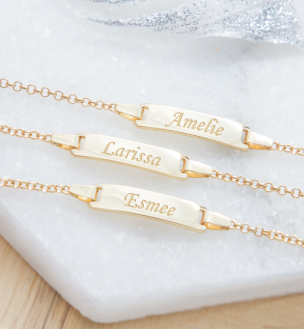 KAYA sieraden Set Armbanden 'Classic Bar' met Gravure