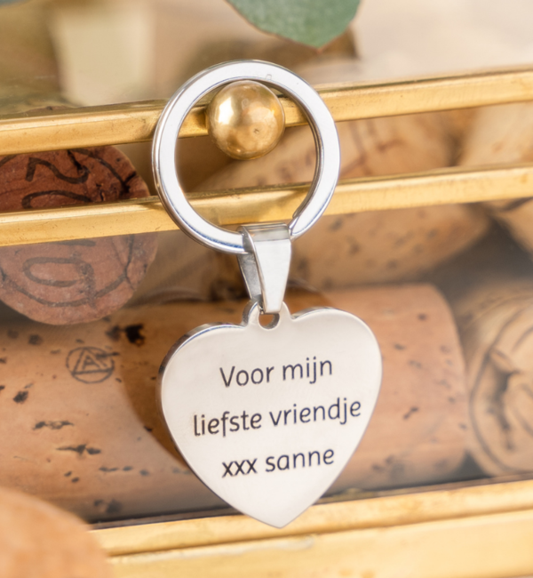 KAYA sieraden Keychain with engraving - Heart