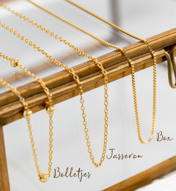 KAYA sieraden Ketting met Bijtje & Voorletter