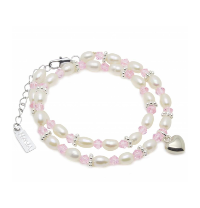 KAYA sieraden Dames Parelarmband I 2x om Pols