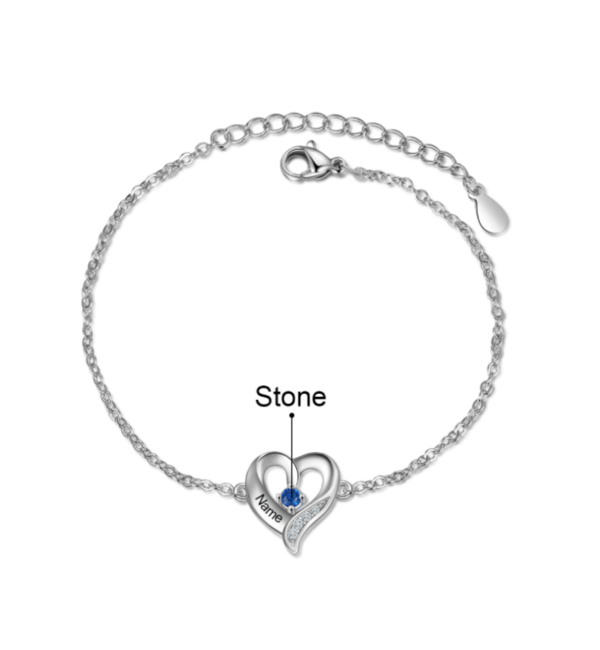 KAYA sieraden Bracelet with Name and Birthstone 'Loving'