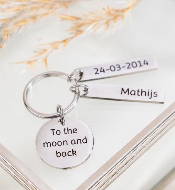 KAYA sieraden Keychain Disc with Name Charms | Compose yourself
