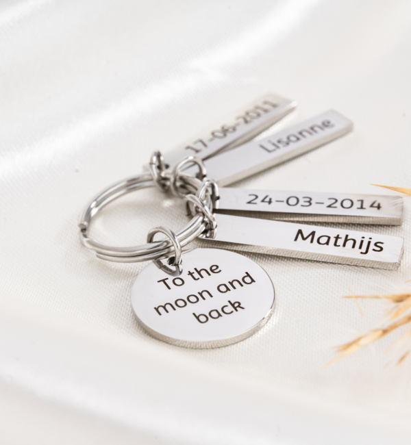 KAYA sieraden Keychain with name charms | Create your own