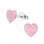 KAYA sieraden Silver children's earrings 'Glitter Heart'