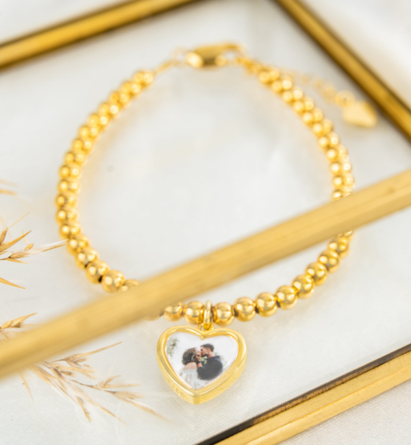 Gegraveerde sieraden Bracelet with Photo 'Cute Balls'