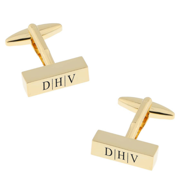 KAYA sieraden Stainless Steel Cufflinks 'Bar' with Engraving