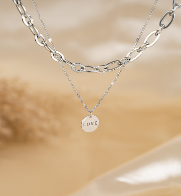 KAYA sieraden Silver box chain necklace (various sizes)