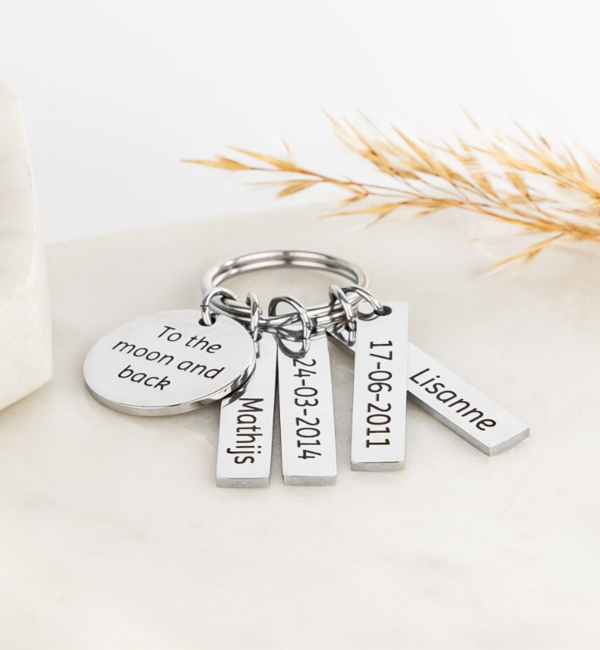 KAYA sieraden Keychain Disc with Name Charms | Compose yourself