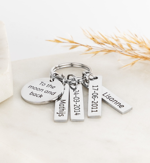 KAYA sieraden Keychain with name charms | Create your own