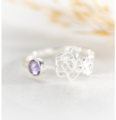 KAYA sieraden Birthstone Ring 'Geboortebloem'