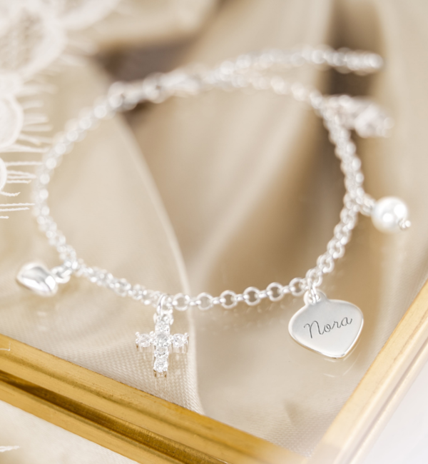 KAYA sieraden Personalized Charm Bracelet 'Fine Jasseron' with Charms of your choice