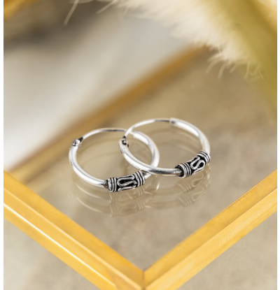 KAYA sieraden Silver Bali hoops | 14 mm