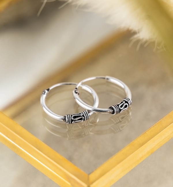 KAYA sieraden Silver Bali hoops | 14 mm