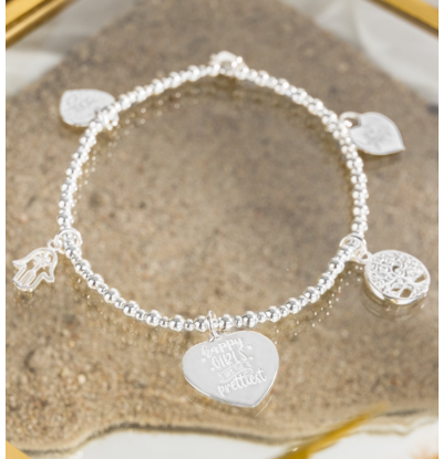 KAYA sieraden Charm bracelet with 5 charms 'Bali'
