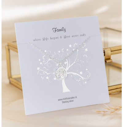 KAYA sieraden Necklace with Greeting Card 'Tree of Life'