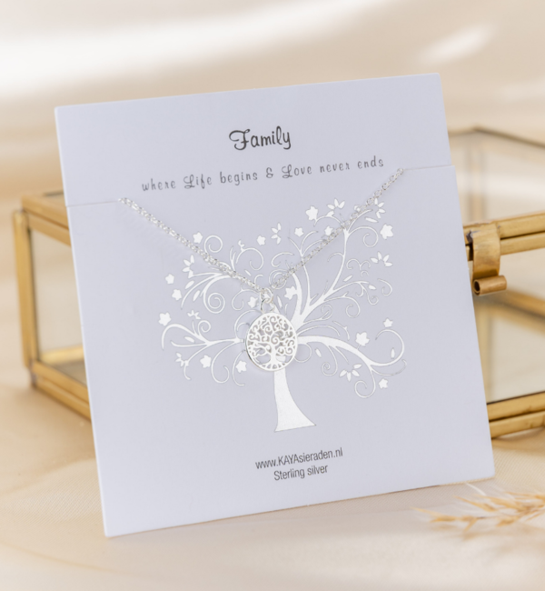 KAYA sieraden Necklace with Greeting Card 'Tree of Life'