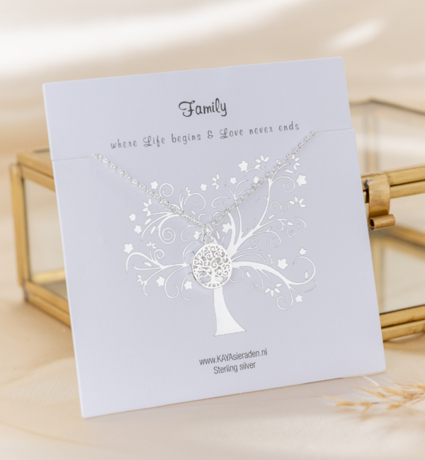 KAYA sieraden Necklace with wish card ‘Tree of Life’