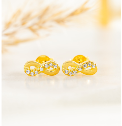 KAYA sieraden Oorbellen 'Infinity Crystal'