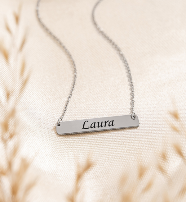 KAYA sieraden Necklace 'Classic Bar' with Engraving | Stainless Steel