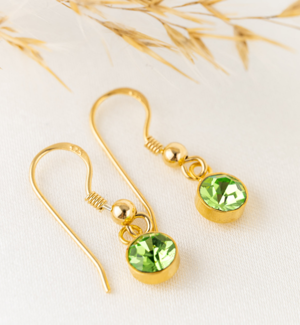 Oorbellen ovaal met kristallen van Swarovski ® Tanzanite kleur 925