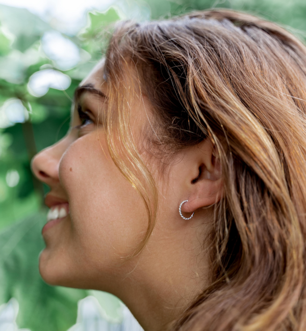 KAYA sieraden Silver Bali hoops ‘Rope’ | 12 mm