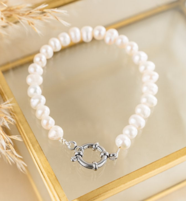 KAYA sieraden Silver Pearl Bracelet 'Pure' - Copy