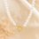 KAYA sieraden Pearl Necklace with Large Clasp | Stainless Steel