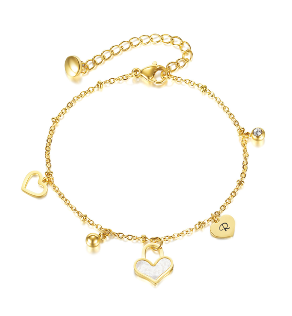 KAYA sieraden Charm bracelet with initial engraving