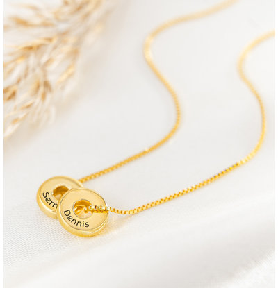 KAYA sieraden Donut Ketting I  2 Namen